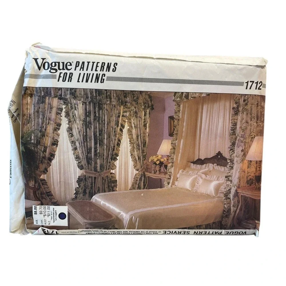 Vogue Sewing Pattern 1712 Bedroom Accessories Decor to Sew